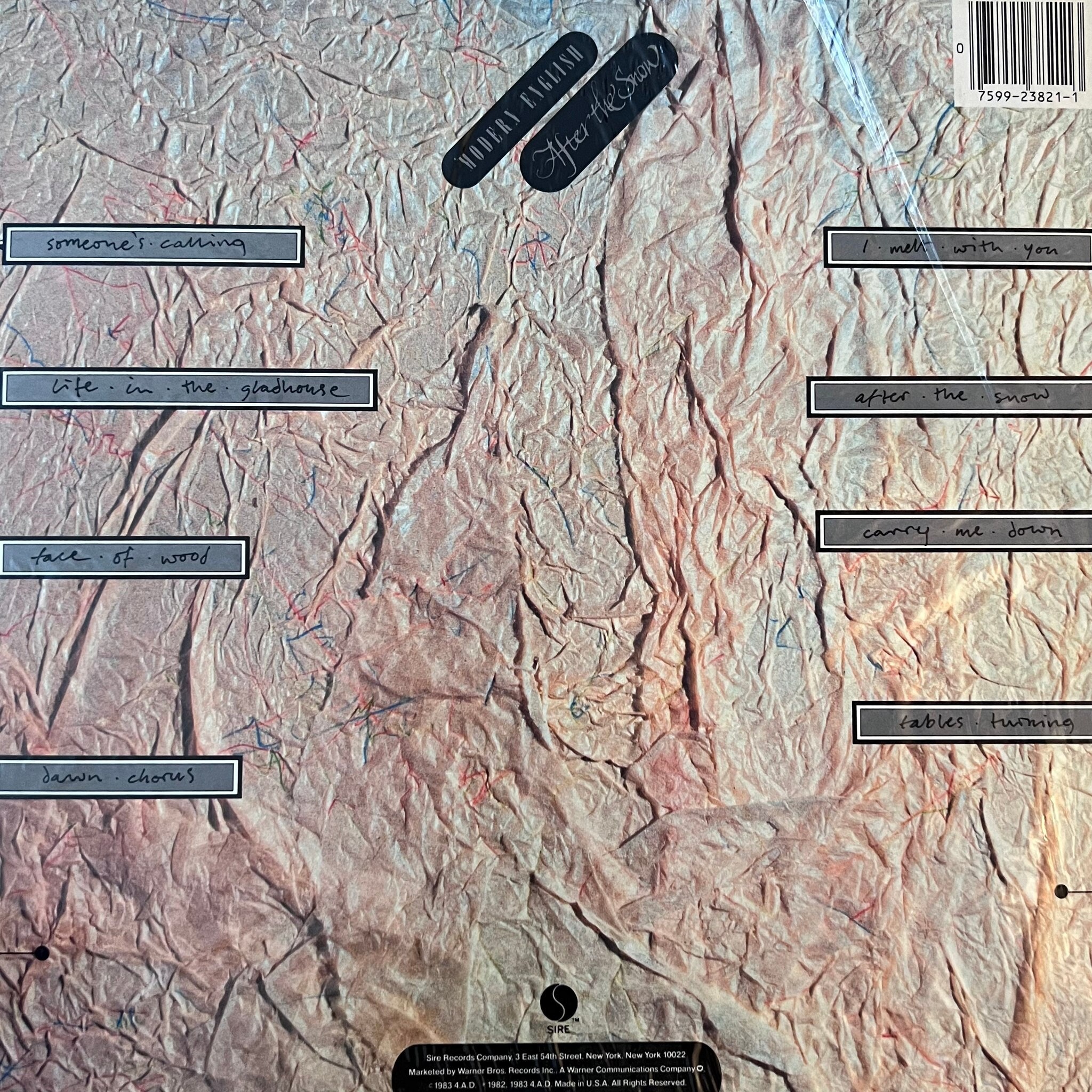 Rare Original '83 New Wave Vinyl MODERN ENGLISH After the