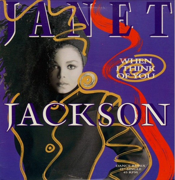 Vintage '86 Vinyl JANET JACKSON When I Think of You 12