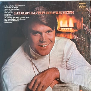 Original &#39;68 GLEN CAMPBELL That Christmas Feeling Record Album Classic 60s Holiday Country Music Vintage ! Capitol Records In SHRINK ! L@@K
