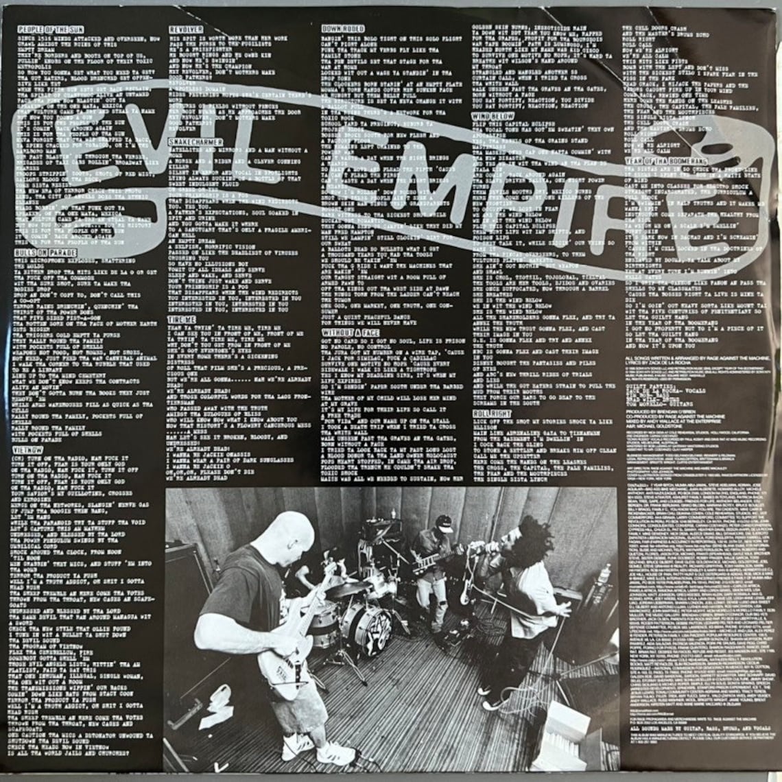 Rare '96 Rage Against the Machine EVIL EMPIRE Record Album 90s ...