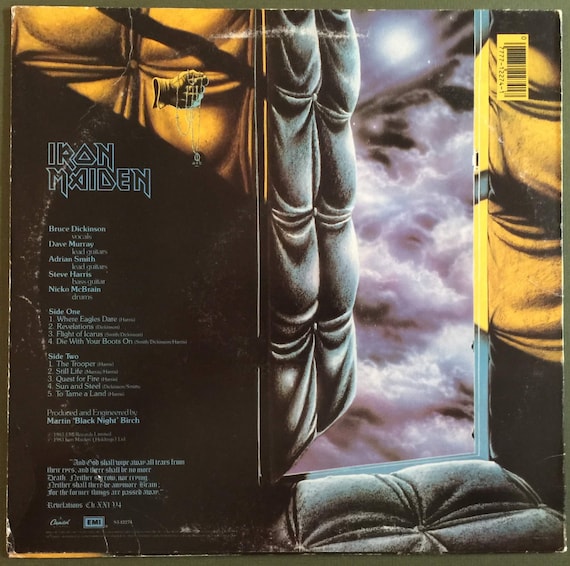 Rare Vintage '83 Heavy Metal Vinyl IRON MAIDEN Piece of Mind