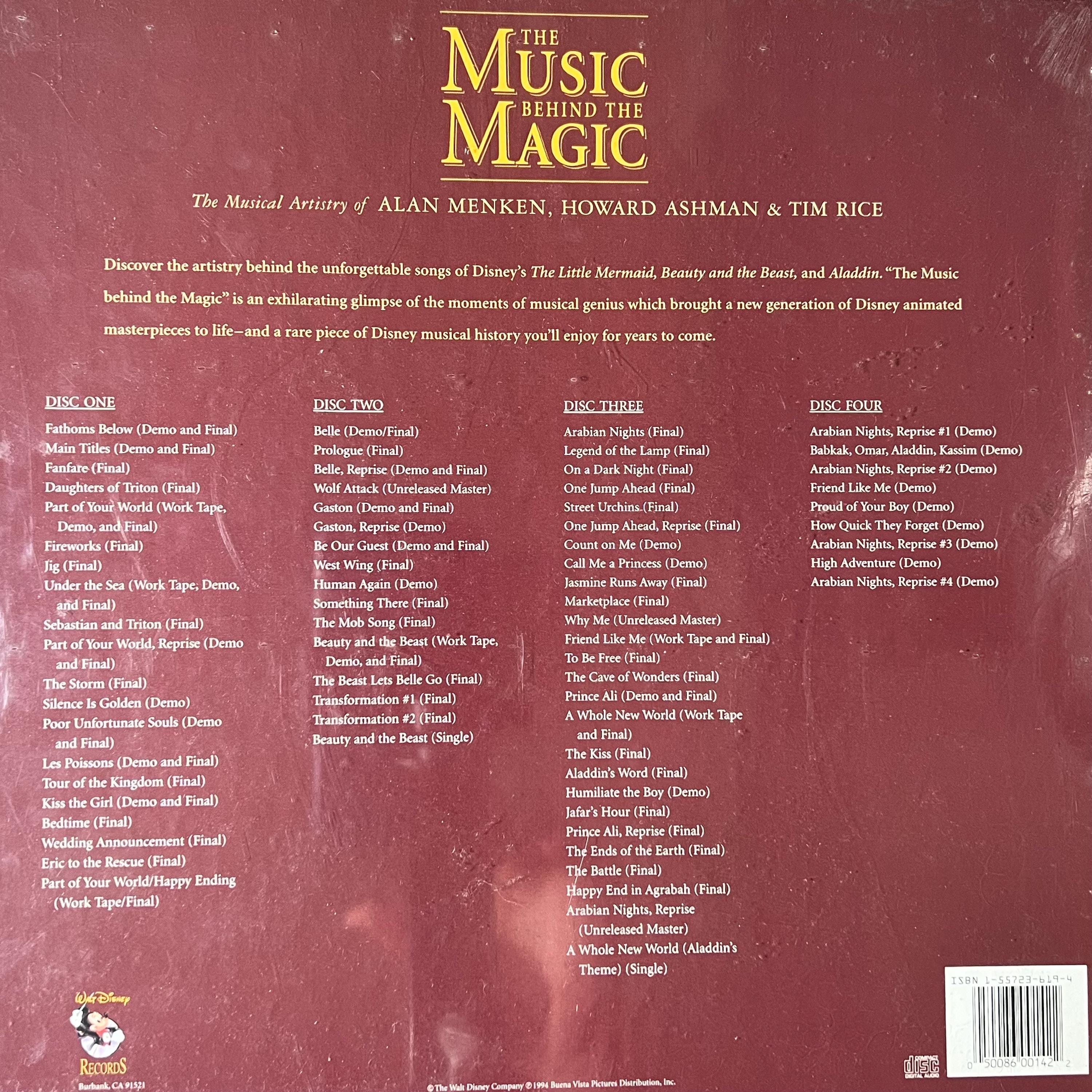 【CD4枚つき大形本】The Music Behind The Magic Rare DISNEY the Music Behind the Magic 4 Compact Disc Set Still