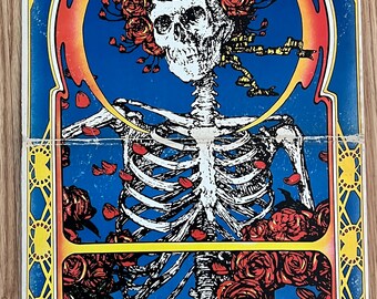 Original '71 Vinyl GRATEFUL DEAD Self Titled Record Album Skull