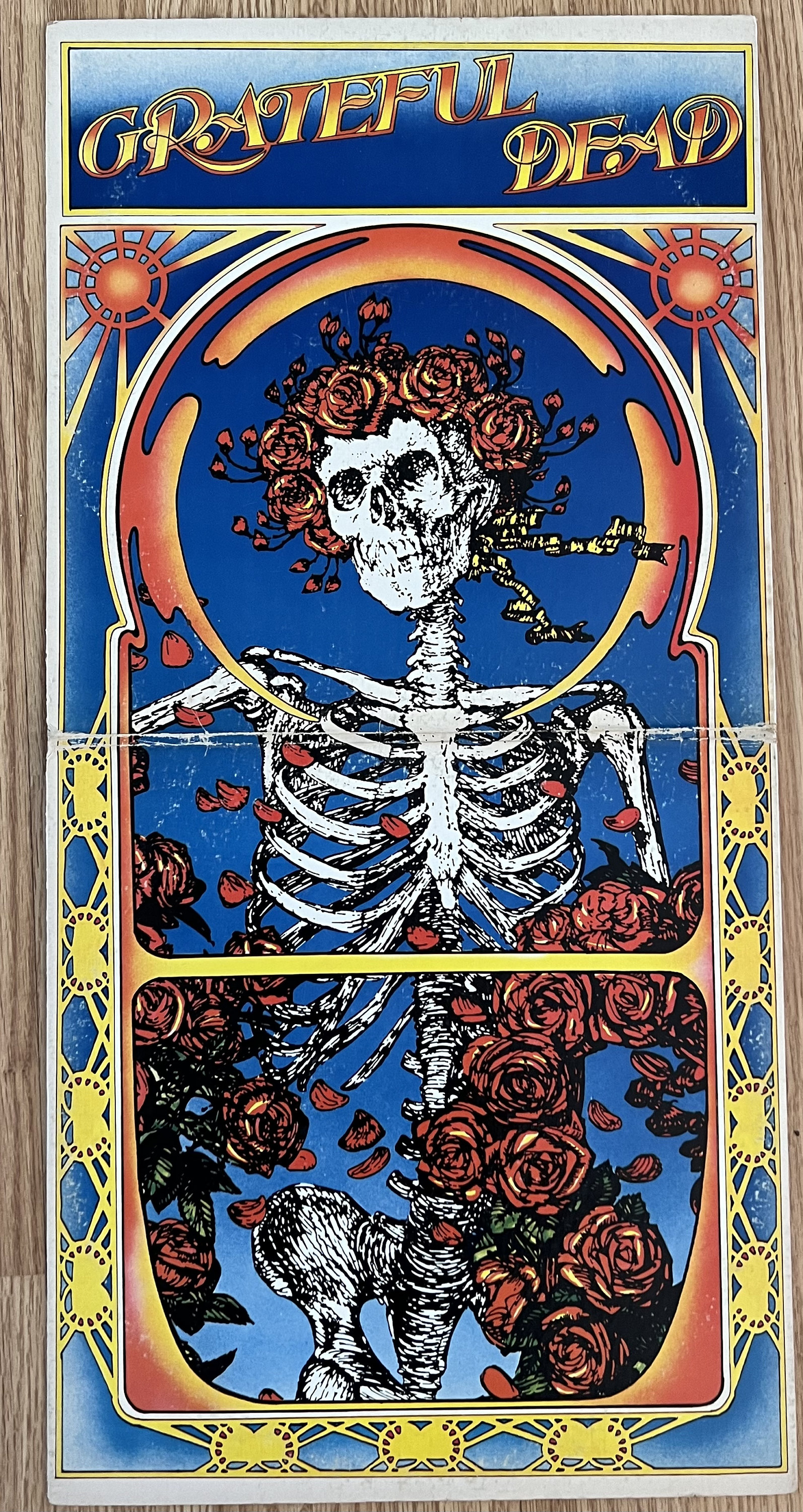 Original '71 Vinyl GRATEFUL DEAD Self Titled Record Album Skull