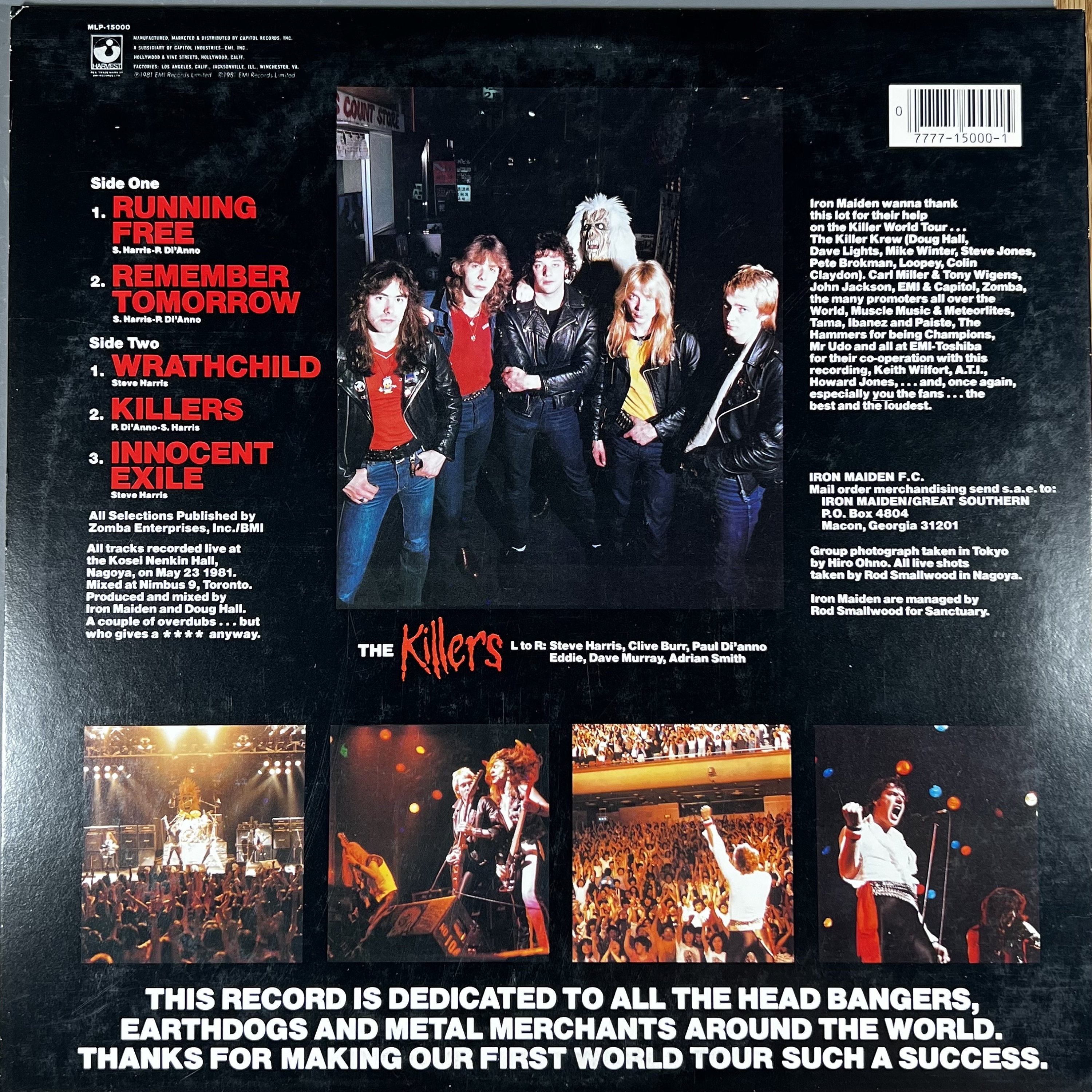 Original '81 IRON MAIDEN Maiden Japan E.P. Vintage 80s Heavy Metal