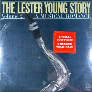 Klassiker SEALED Jazz The Lester Young Story Band 2 Doppel Schallplatten Album Set Vintage 50er Jahre Jazz Musical Romanze Be Bop Swing Original L@@K !