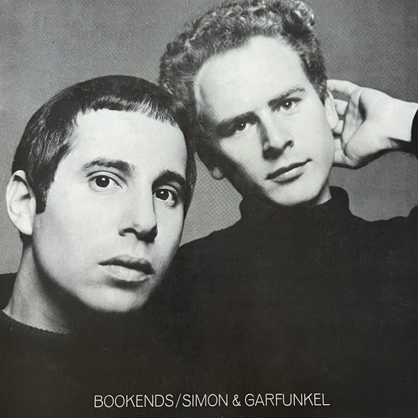 Original '68 SIMON & GARFUNKEL Bookends Vinyl Record Album 60s Folk Pop Mrs. Robinson Hazy Shade Of Winter Near Mint w/ POSTER ! L@@K W@W !