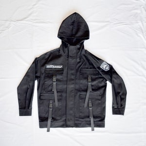 Zen Devils - The Black Mass Hooded Tech Jacket Techwear Coat Tactical Parka Darkwear Warcore Occult Goth
