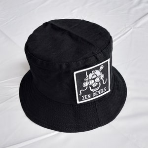 Zen Devils - The Night Vision Bucket Hat Black Tactical Techwear Darkwear Cyberpunk Goth Skull