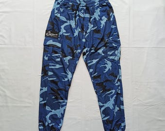 Zen Devils - The Hazardous Environment Pants [blue camo] Cargo Sweatpants Techwear Tactical Military Navy Air Force Camouflage