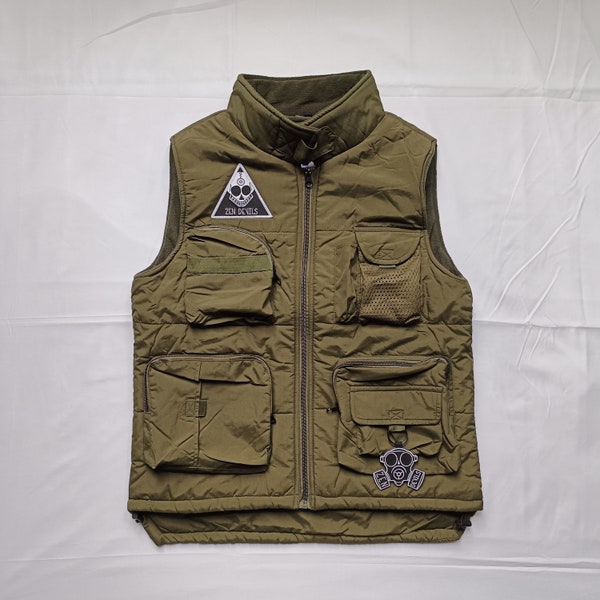 Zen Devils - The Shinobi Flak Vest [army green] Techwear Warcore Tacticool Tactical Gear Military Army Urban Ninja Jacket