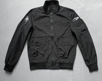 Zen Devils - The Flight Bomber Jacket [black] Tactical Pilot Embroidered Techwear Military Skull Snake