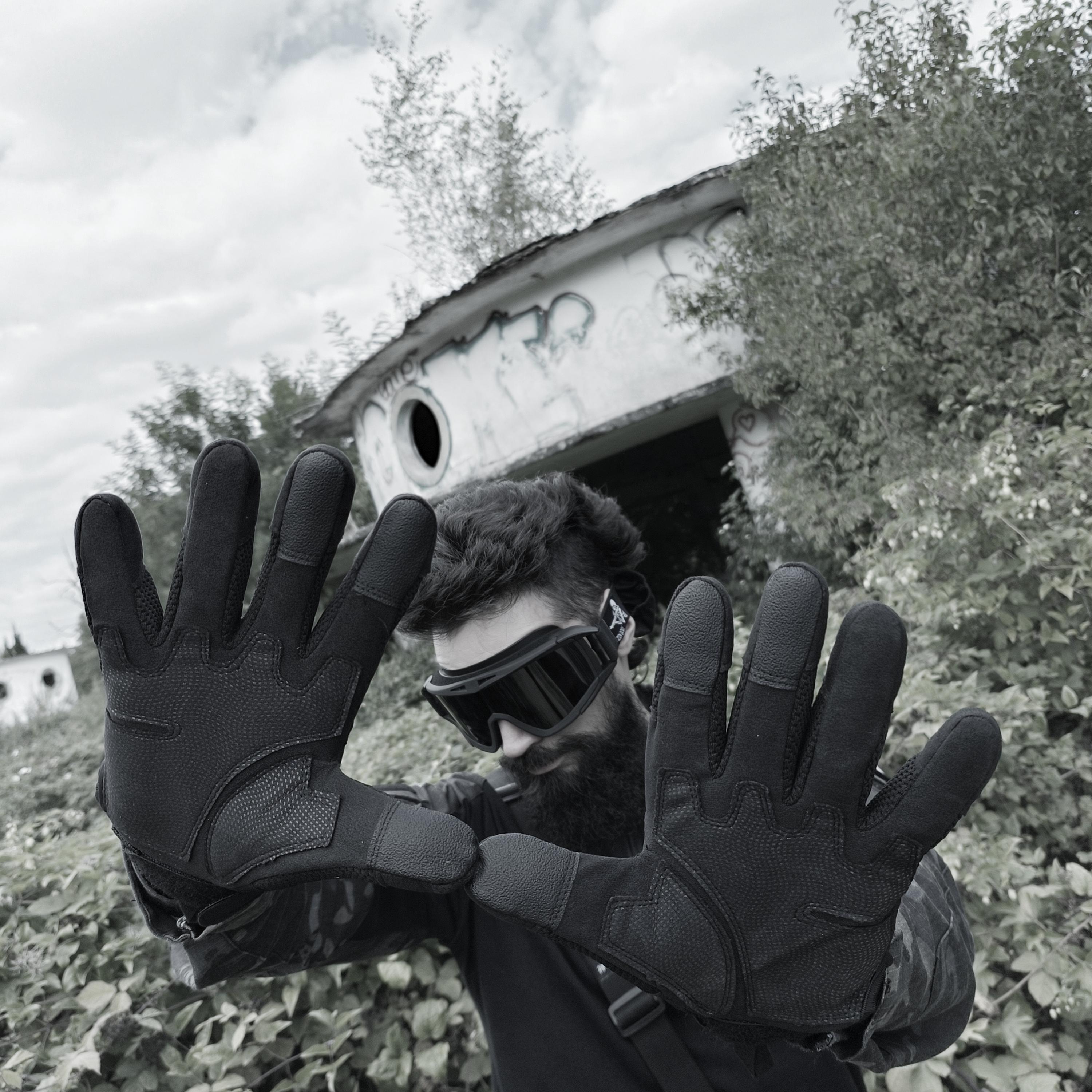Gants Tactiques Zen Devils Full Machine Gun - Style Techwear, Noir, Unisexe Adulte - Neuf Avec étiquettes
