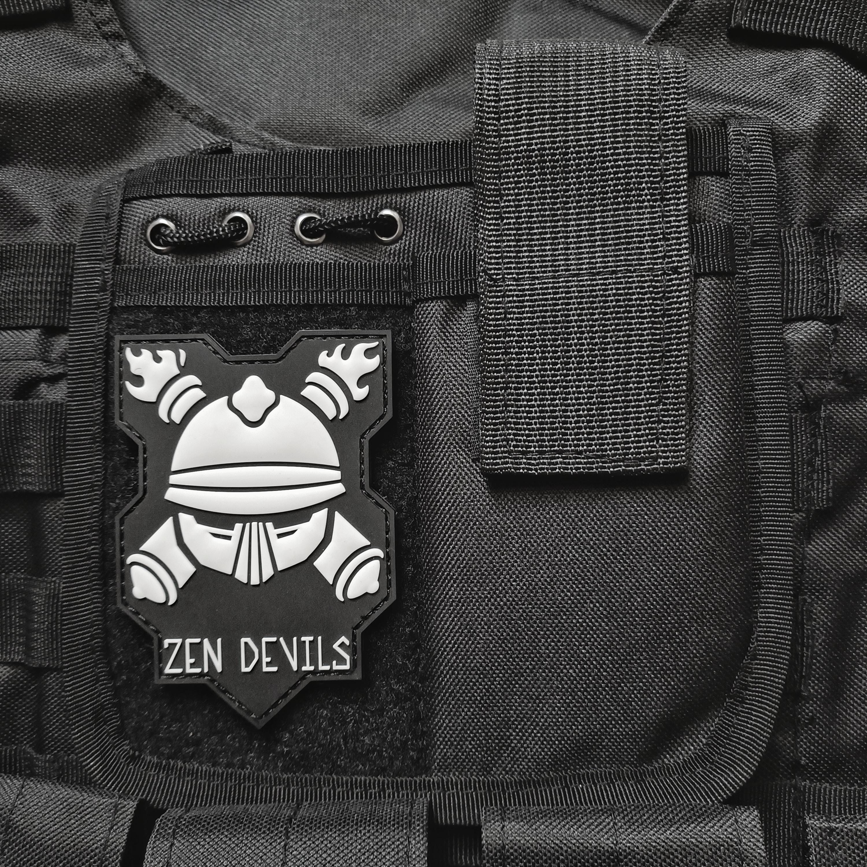 ZEN DEVILS - Warcore Samurai Velcro Pentagon Patch Cyberpunk Techwear