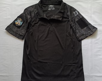 Zen Devils - 半袖コンバットシャツ UBACS [ブラックパイソン] タクティカルTシャツ テックウェア リップストップトップ