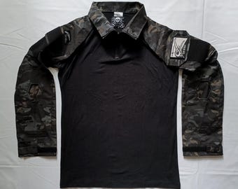 Zen Devils - The Under Body Armor Combat Shirt UBACS [dark multicam] Tactical Top Techwear Warcore Darkwear Tacticool Ripstop Camo