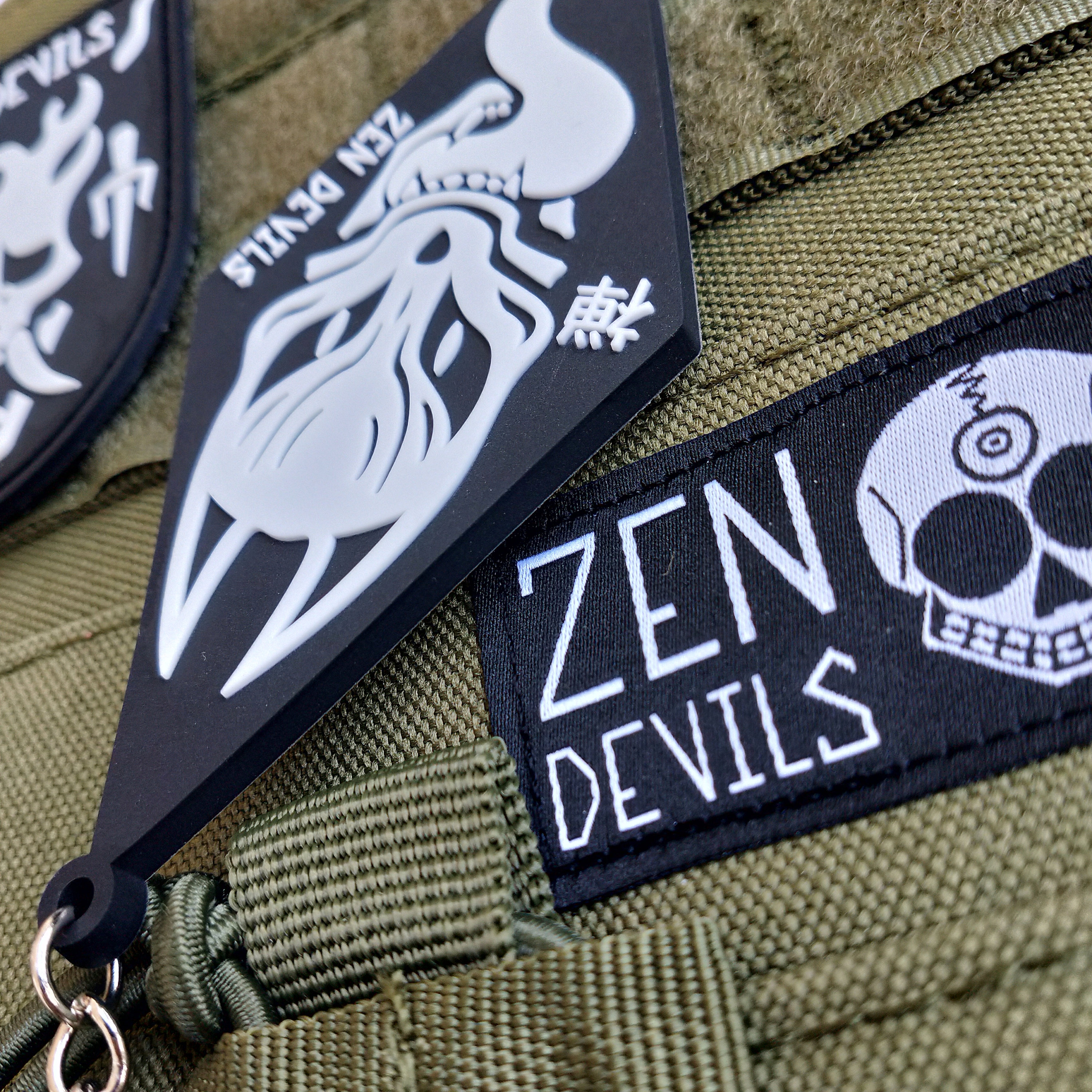 Gilet Tactique Zen Devils - Army Green - Style Warcore, Techwear, Prêt Pour L'action