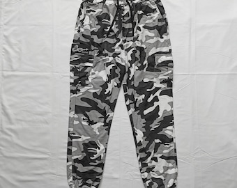 Zen Devils - The Hazardous Environment Pants [urban camo] Cargo Sweatpants Techwear Tactical Military Black Gray White Woodland Camouflage
