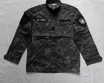 Zen Devils - The Combat Uniform Shirt [black python] ACU Tactical Top Techwear Darkwear Ripstop Camo