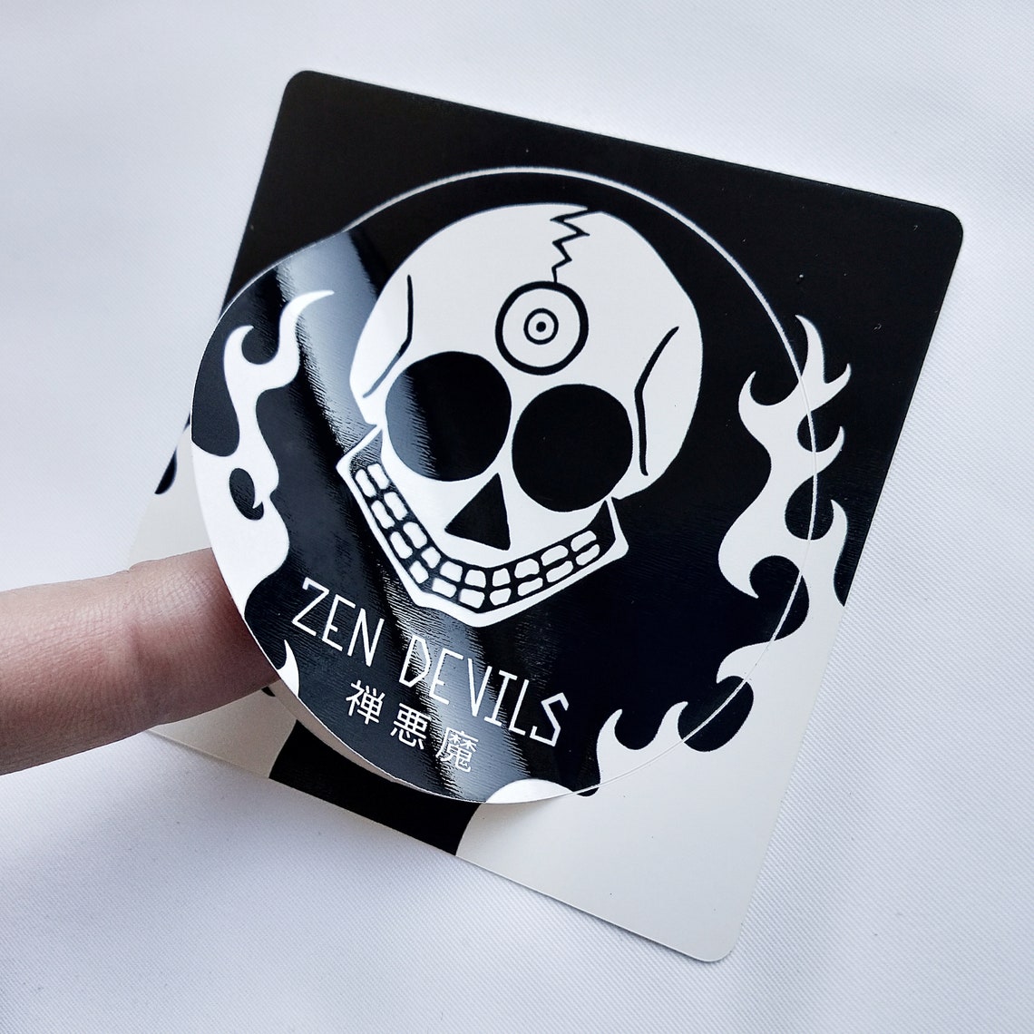 Zen Devils Sticker Pack Black White Dark Techwear Cyberpunk - Etsy
