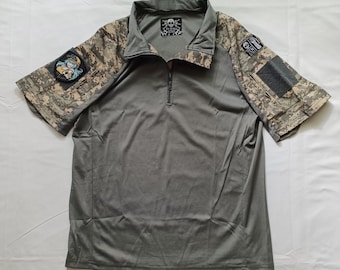 Zen Devils - 半袖コンバットシャツ UBACS [UCP迷彩] タクティカルTシャツ テックウェア リップストップトップ