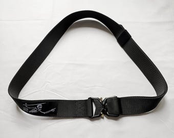 Zen Devils - The Death Grip Belt Metal Buckle Tactical Gear Warcore Tacticool Techwear Darkwear Skeleton Black