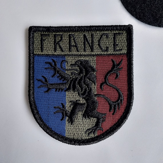 Zen Devils Subdued France Lion Shield Velcro Patch French Army