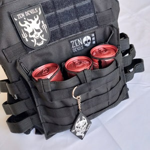 Gilet Tactique Zen Devils - Noir, Taille Unique - Style Warcore/techwear - Neuf Avec étiquettes