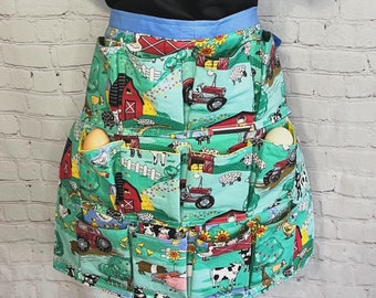 Egg apron, Farm Apron, Egg Collector, Harvest Apron, Durable Gathering Apron, Mothers day gift