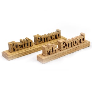 Personalized Desk Name Plate / Wooden Name Sign