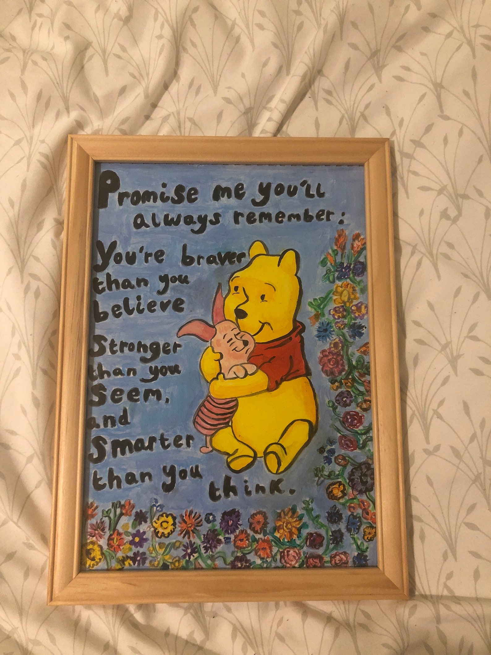 Winnie the Pooh Original Acrylic Painting Framed Nursery - Etsy UK
