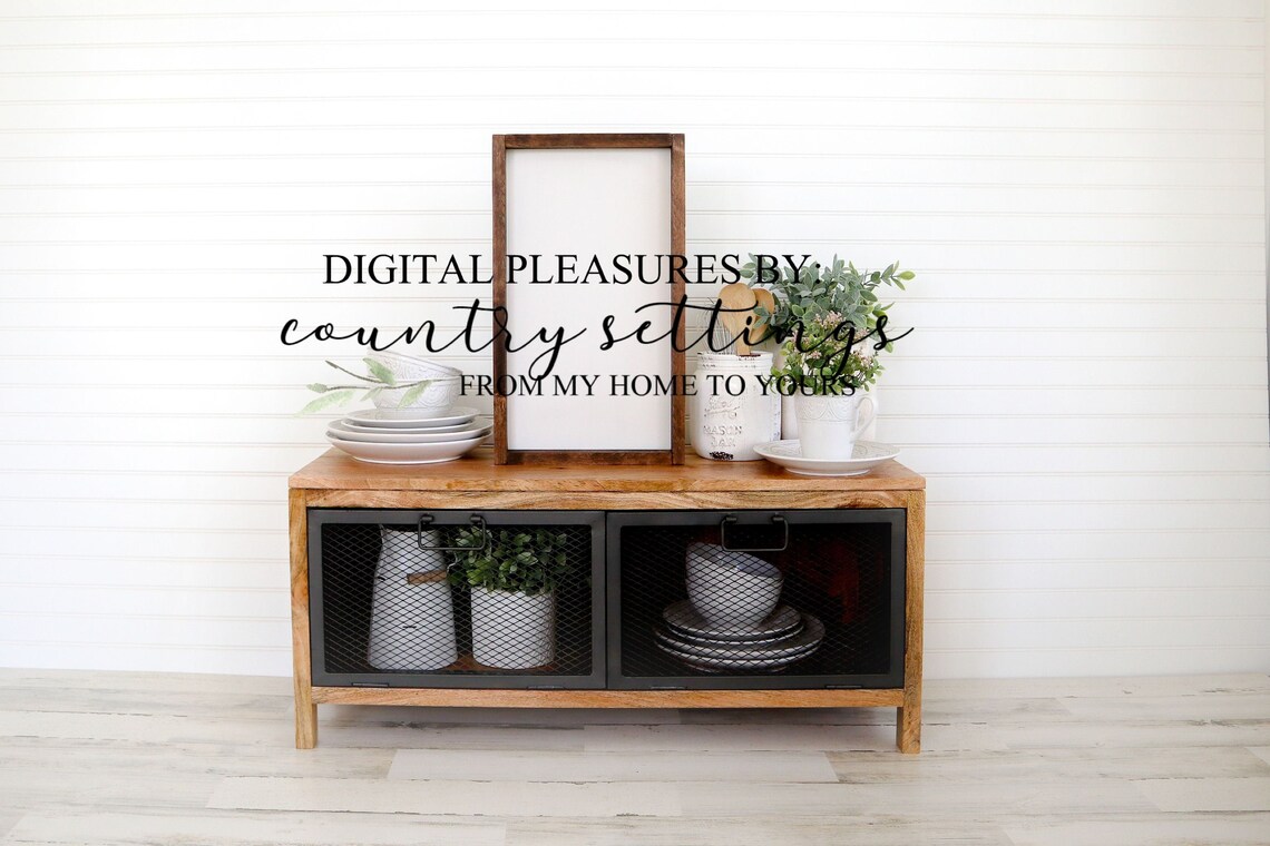 Kitchen Wood Sign Mockup Farmhouse Wood Sign Mockup Styled ...