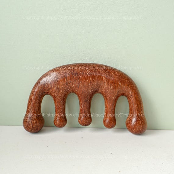 Breiter Holzkamm Aus Sandelholz – Massagekamm Für Haare & Kopfhaut