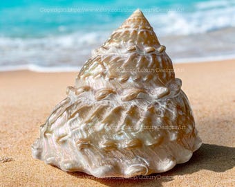 Snail Shell for Home Decor Natural Seashell, Conch, Top Shell, Spiral Shell, Seashell Adornment, Nacre Sea Snail Shell Pearly shining