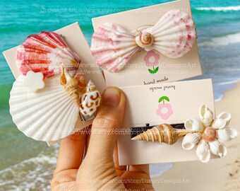Seashell Hair Pin Mermaid Seashell Natural Seashell Bridal Hair Accessories Mermaid-core Beach Mermaid Hair Seashell Hair Clip Gift for kid