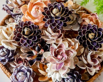 Handmade Seashell Flower from Seashell Natural Seashell Flowers Coastal Home Decor Housewarming Gift Seashell Flower Beach Wedding Decor