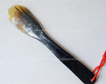 Engraved Name natural Horn Shoehorn Unisex, Personalized Medium Shoe Horn for Men & Women, Perfect Father's Day Christmas Gift
