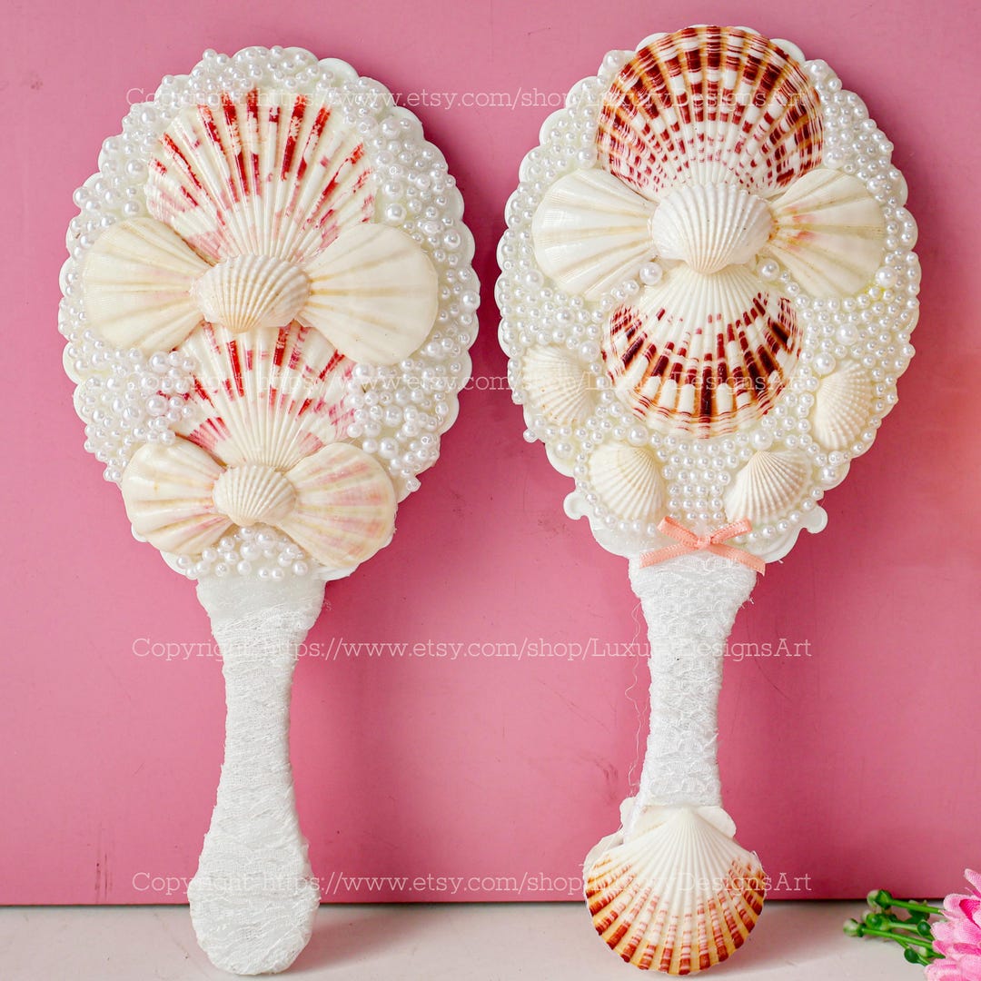 Mermaid-core Seashell Mirror Pocket Mirror Seashell Mirror Ocean ...