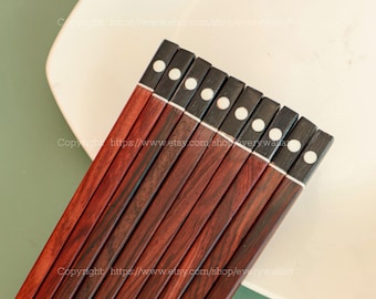 Handgefertigte Gravur Name Perlmutt Inlay Weiß Punkt Personalisierte Holz Essstäbchen Weihnachtsgeschenk Japanischen Stil Wiederverwendung Sicher für die Gesundheit