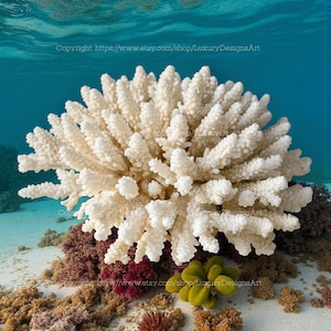 Real LARGE Coral VIP Aquarium Coral Natural Sea Coral for Home Decor Beautiful White Coral Tree Coral Decorate Desk Natural Seashell