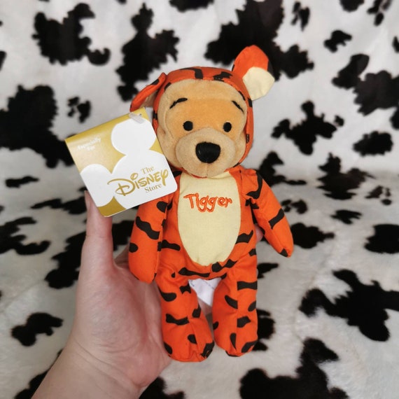 Vintage Disney Winnie the Pooh Dressed as Tigger Bean Bag Beanie Plush Soft Toy. Bought in Disney Store 2000. Etsy UK