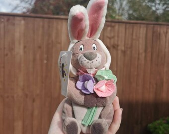 Vintage Disney Winnie the Pooh Gopher Osterhase Kaninchen. Mini Sitzsack Beanie Plüsch Stofftier 90er Jahre SELTEN