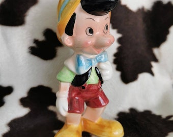 RARE Vintage ceramic Pinnochio figurine decoration. Walt Disney Production Japan.