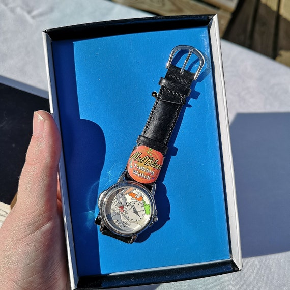 Warner Bros Bugs Bunny Watch Set Vintage‎ 1998 Vintage Warner Bros Bugs Bunny Talking Watch Mel Blanc RARE  main image 4