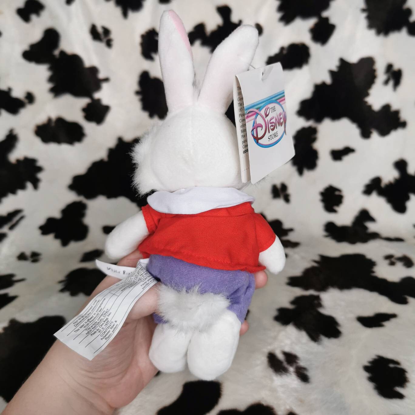 Vintage Disney White Rabbit Alice in Wonderland Bean Bag Plush Soft Toy ...