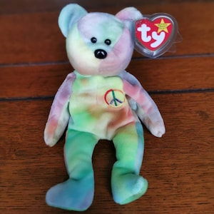 Ty Beanie Babies Peace Bär 1996 BNWT