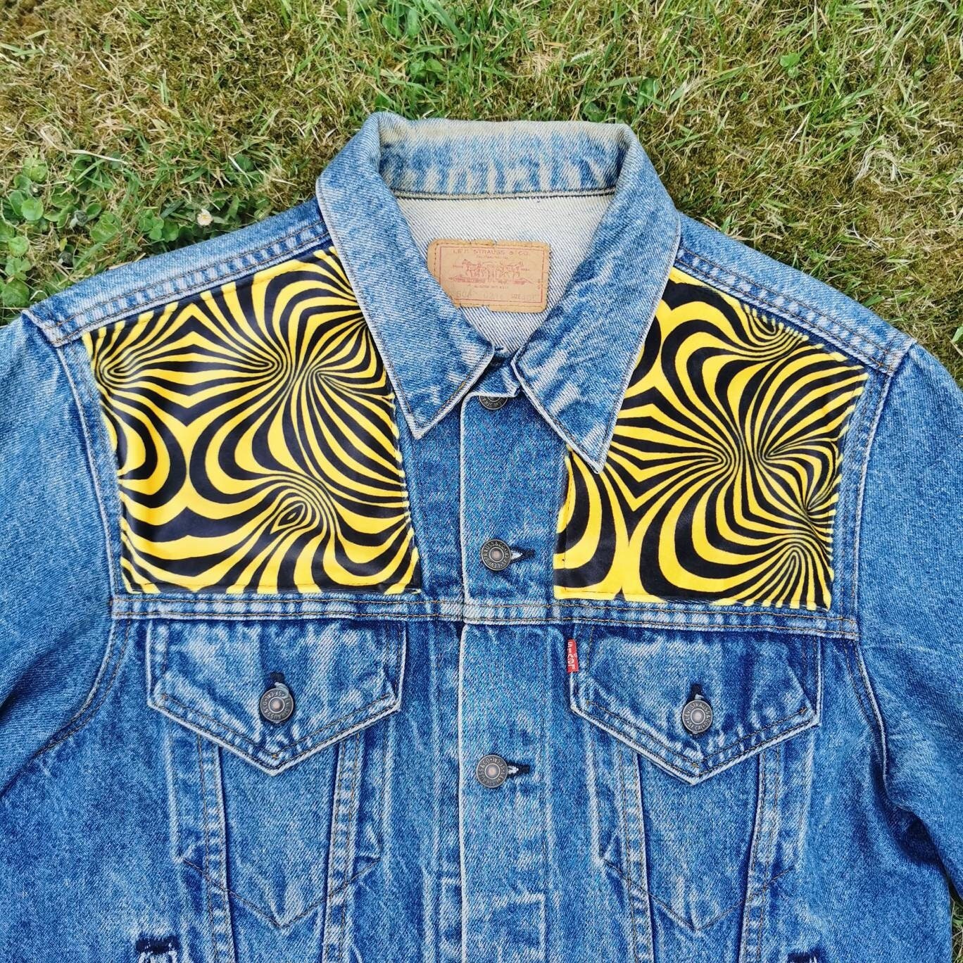 Trippy Denim Jacket - Etsy Canada