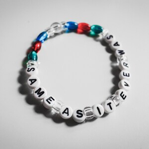 Same As It Ever Was Kandi Bracelet, New Wave Fan, Indie Eighties Pop, Post-Punk Rock, Avant-Funk, 80s Music Geek Festival Art Gift