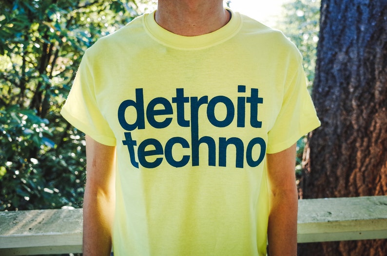 Neon DETROIT TECHNO Screenprinted T-Shirt, Midwest Acid Raver, Chicago House, Drum N Bass Jungle, UK Garage, Trance, Psytrance, Plur 90s image 2