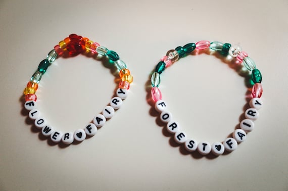 2-pack: FLOWER & FOREST FAIRY Friendship Kandi Bracelets